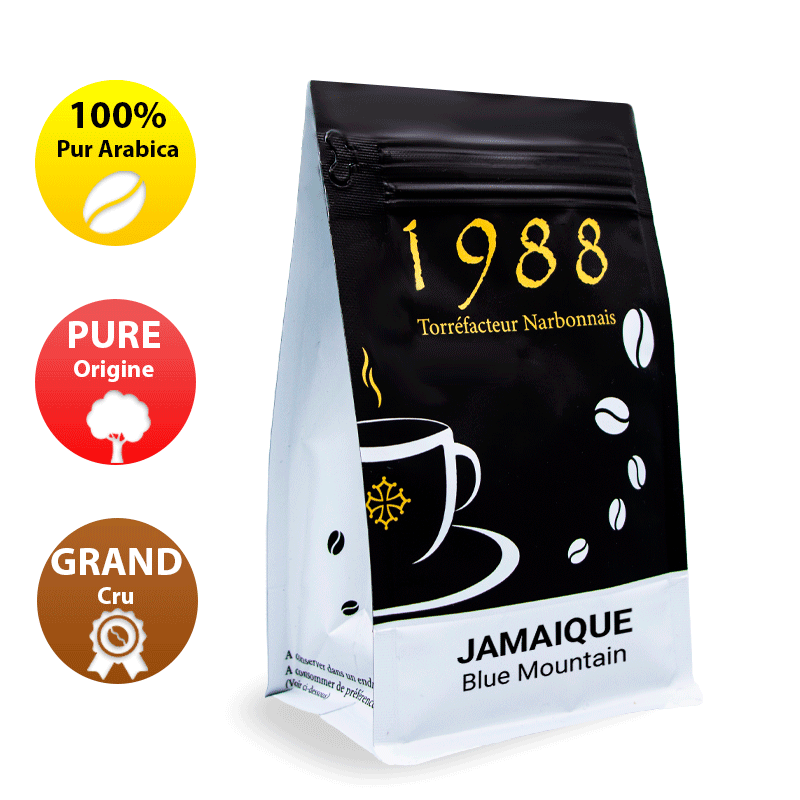 100% Café Blue Mountain de la Jamaïque - En grains - Torréfaction moyenne  (Coffret avec 340g/12oz)