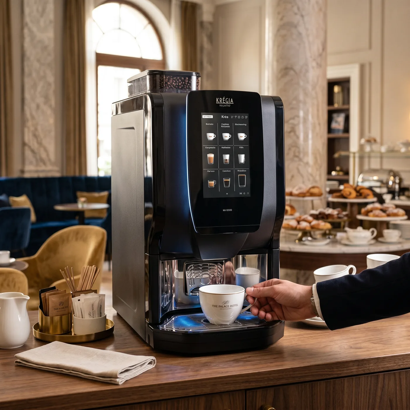 Machine à café automatique en hôtel, service petit-déjeuner Café 1988 Narbonne