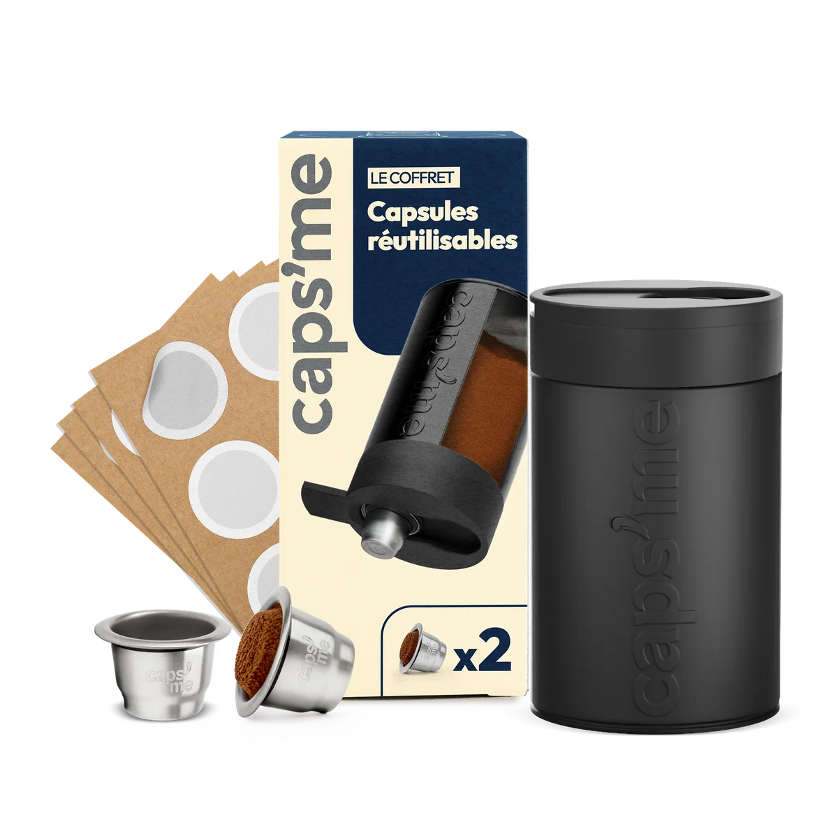 Coffret capsules réutilisables compatibles Nespresso® Original & L'Or Barista®