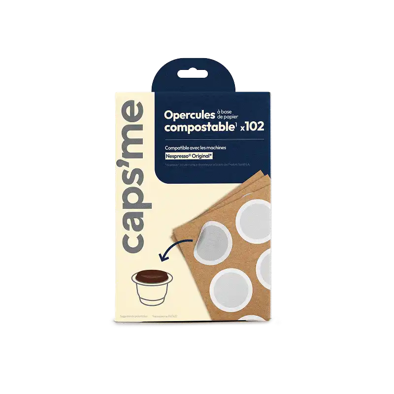 Opercules papier compostables pour capsules Nespresso®