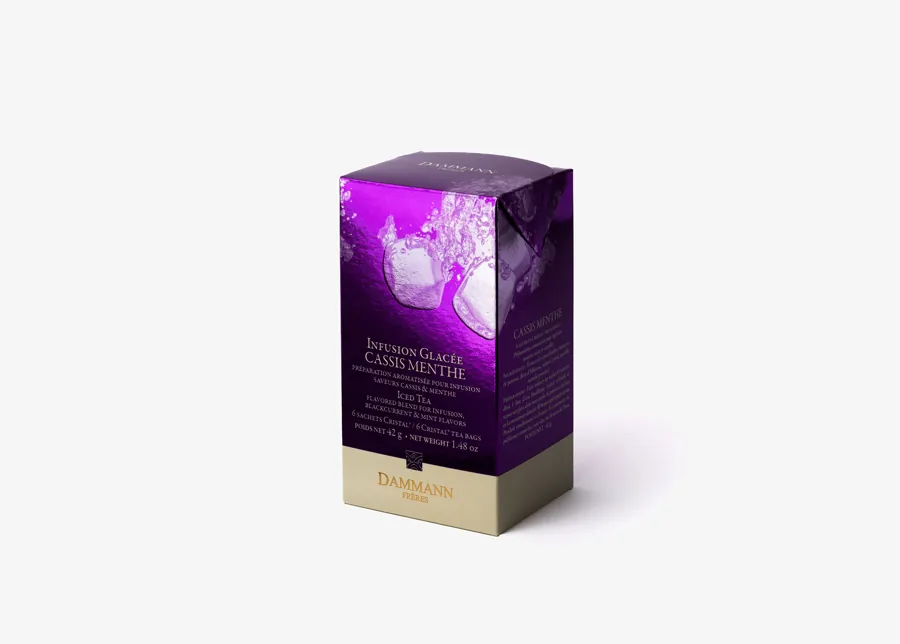 Infusion glacée Carcadet Cassis Menthe — 6 sachets